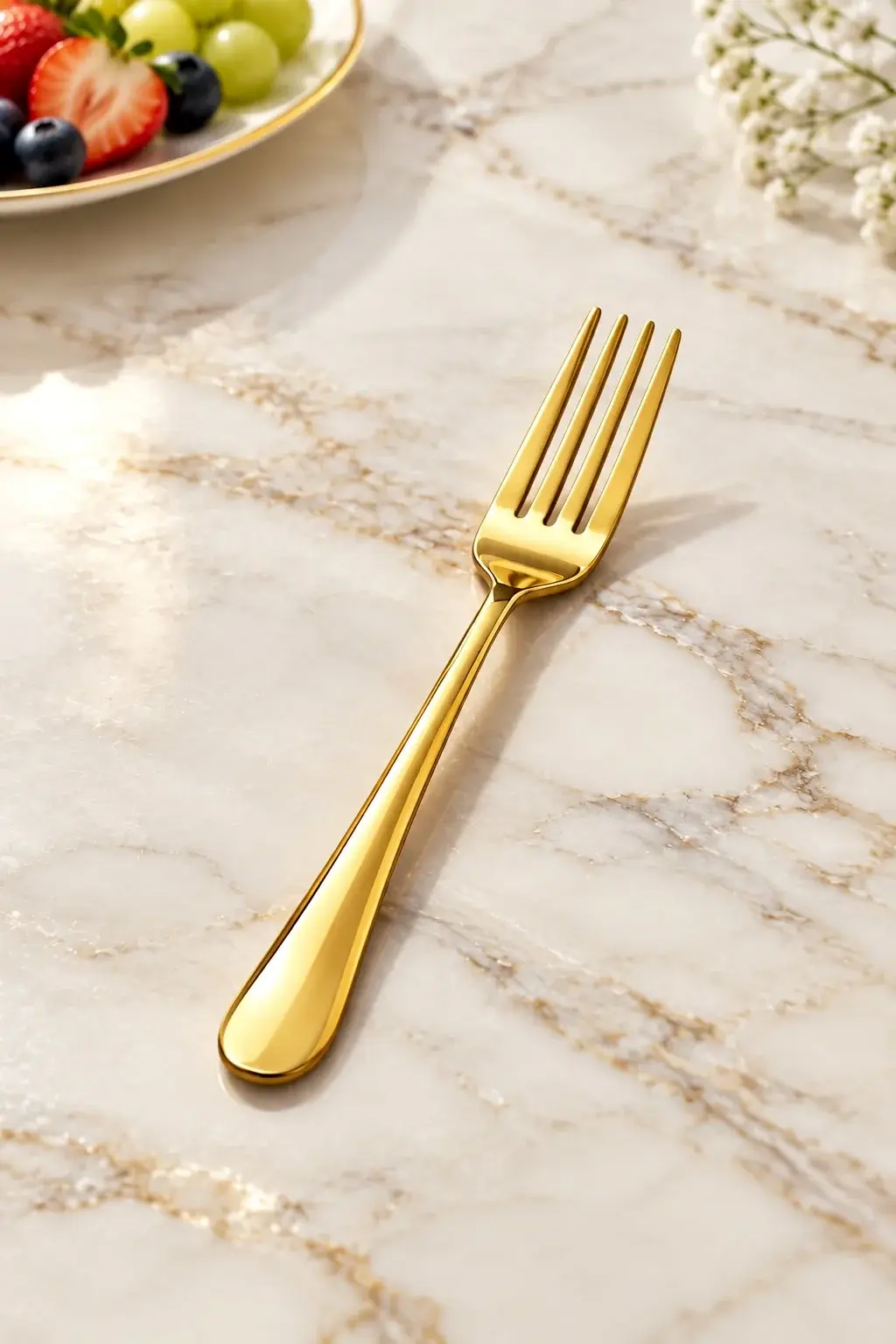 Titanium Gold Fruit Fork 3pc