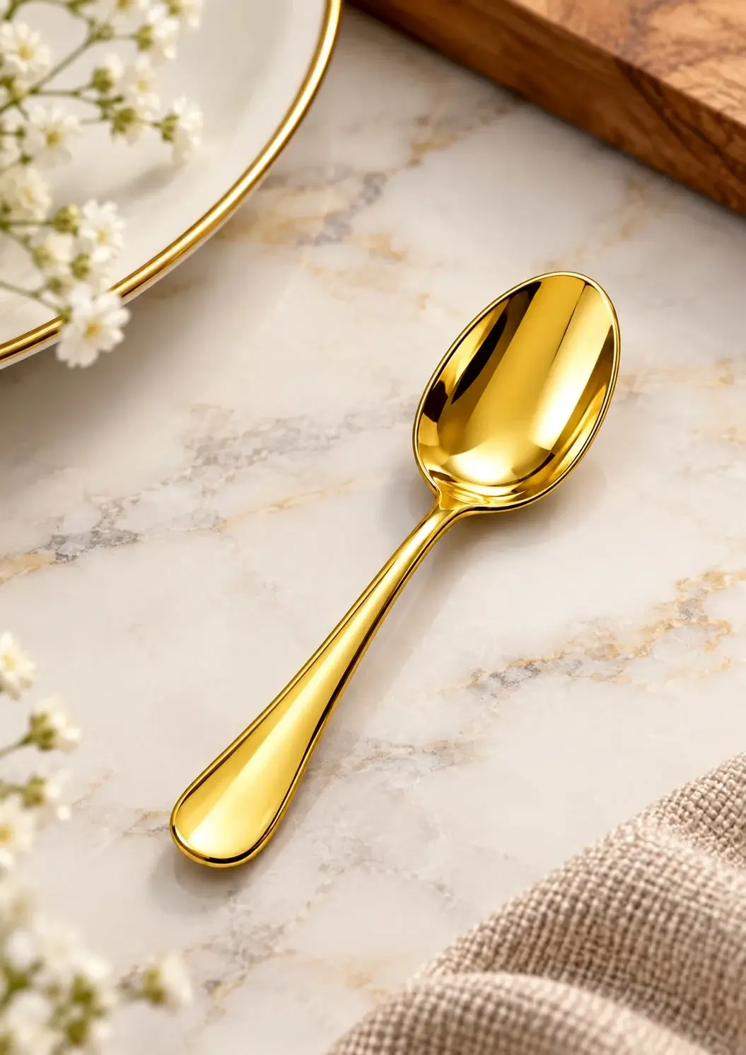 Titanium Gold Baby Spoon 3pc