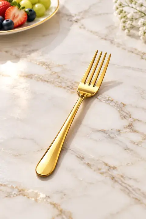 Titanium Gold Fruit Fork 3pc